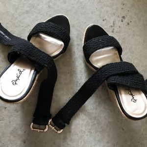 4-6 inch heel wedge sandals